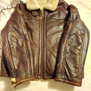 Wilson Aviator Fleece Lined LEATHER Jacket
